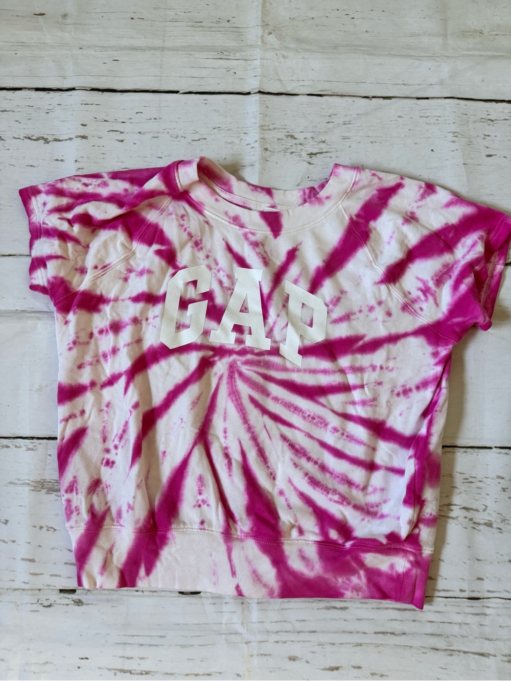 GAP womens medium EUC Tie-Dye Short Sleeve Top